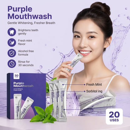 Purple Teeth Whitening Mouthwash Gentle Cleaning