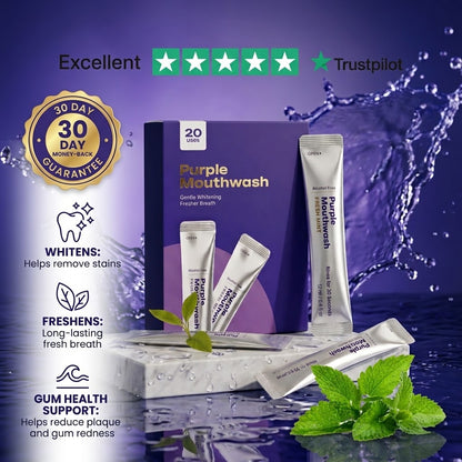 Purple Teeth Whitening Mouthwash Gentle Cleaning