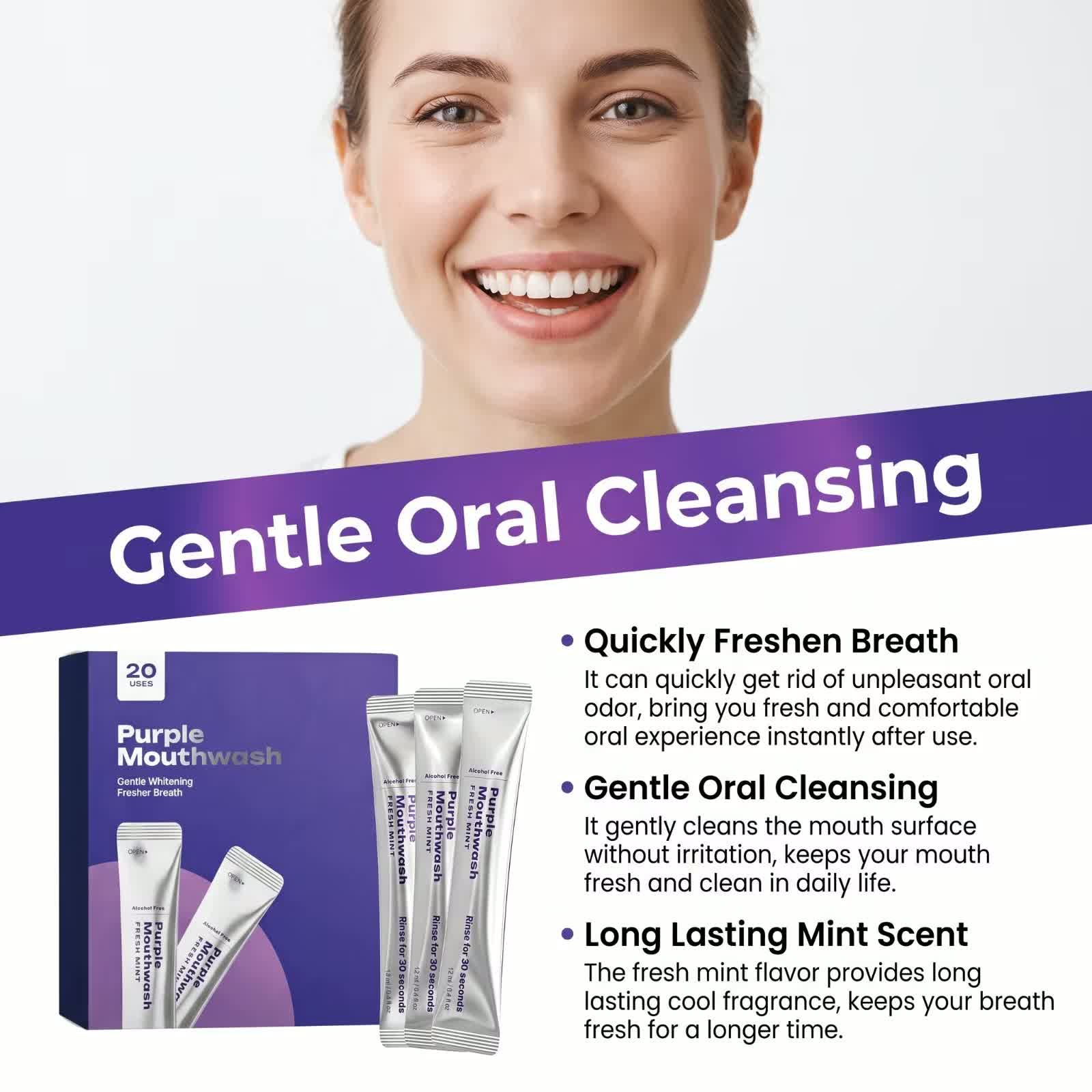 Purple mouthwash usage